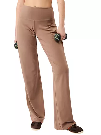 MANDALA | Pantaloni da yoga da donna a gamba larga | hellbraun